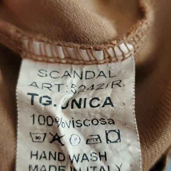 SCANDAL ITALY copper satin trousers L - Picture 8 of 8